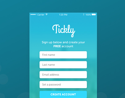 To-do app, sign up screen design - Daily UI #001
