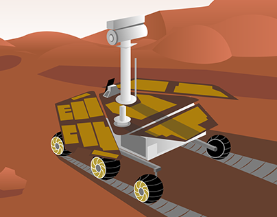 Opportunity Rover - Illustration
