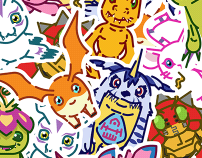 Digimon Adventure Stickers