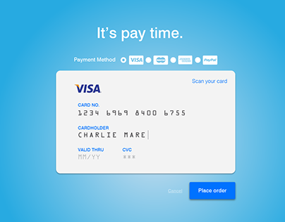 Daily UI #2 Credit card checkout