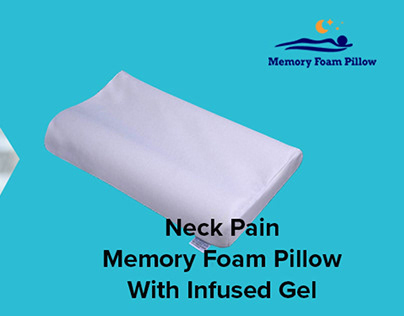 Neck Pain Memory Foam Pillow With Infused Gel