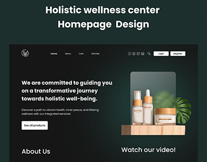 Holistic Wellness center Homepage design