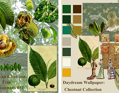 Daydream Wallpaper: Chestnut Collection