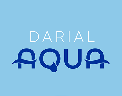 Darial Aqua logo and label design