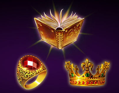 Golden game icons