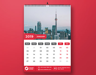 Wall Calendar 2019 [ Free Download ]