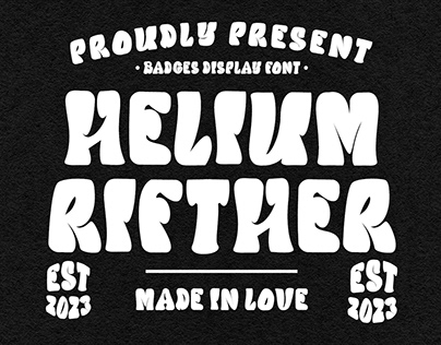 Helium Rifther Badges Display Font