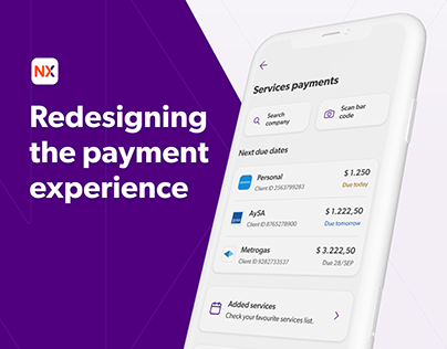 A new experience in paying services