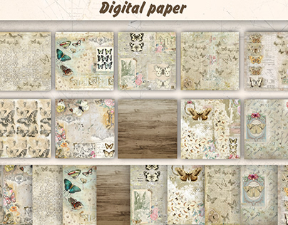 Butterfly digital paper