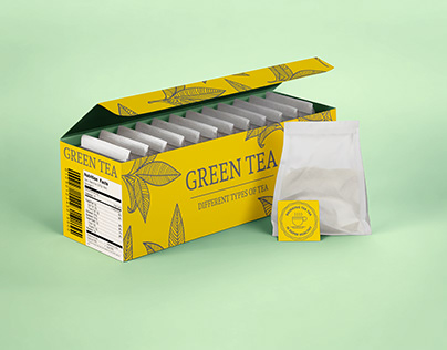 Free Tea Box Mockup PSD