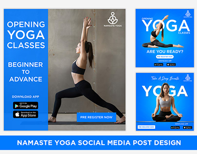 Namaste Yoga Social Post Design