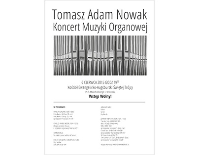 Ulotka na koncert muzyki organowej | 2015