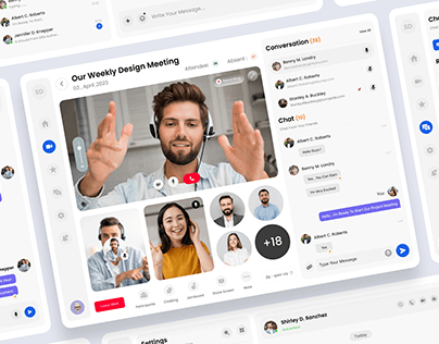 Video Call Conference UI Concept