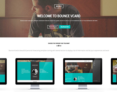 BOUNCE Responsive One Page Template Free Download