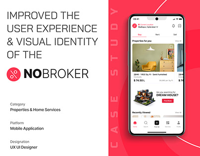 NOBROKER App Redesign casestudy