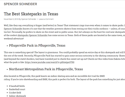 Best Skateparks in Texas - Spencer Schneider