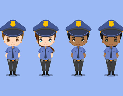 Children In Police Uniform