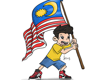 Baju Bendera Malaysia Kartun - Jack Manning