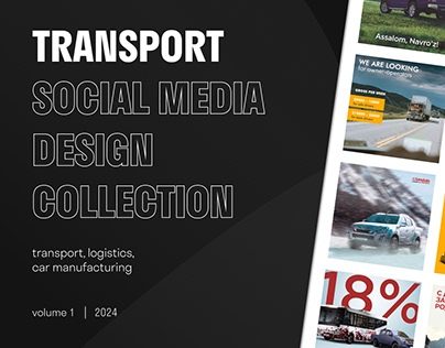 Transport Social Media Design Collection