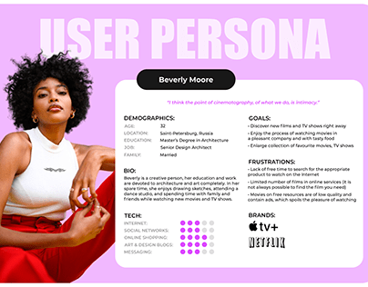 User persona - online cinema app