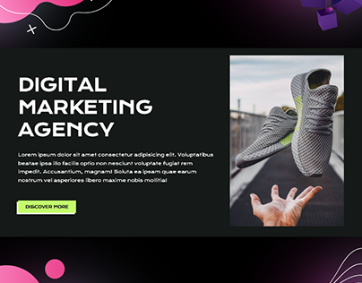 Part-1 of Hero Section of Marketing Agency Website
