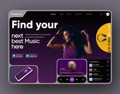 Ms Music Hub - Landing Page Design