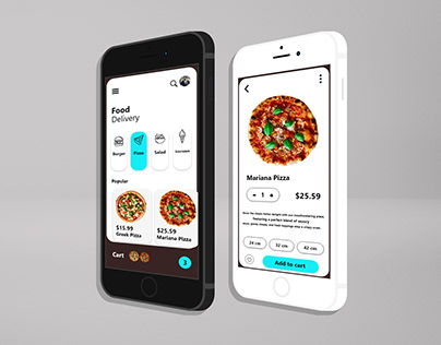 Pizza Mobile App UI/UX Design With Mock up