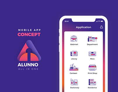 Alunno -Mobile App for IITK Students (Concept UI)