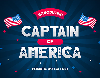 Captain of America Free Patriotic Display Font