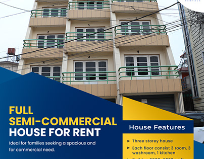 Commercial house for rent