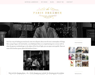 The Paris Dreamer Web Design