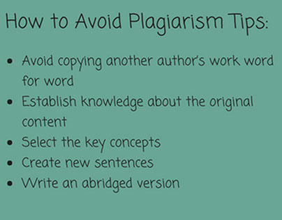 How to Avoid Plagiarism Tips