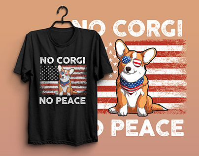 No corgi no peace T-shirt