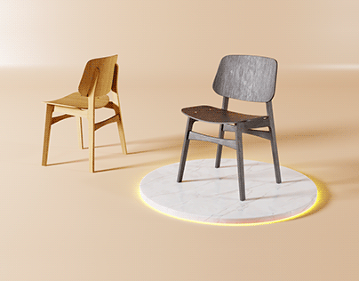 Fredericia Søborg Chair Modeled in Blender