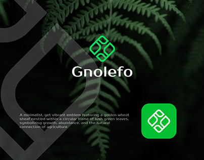 Gnolefo agriculture and leaf logo branding