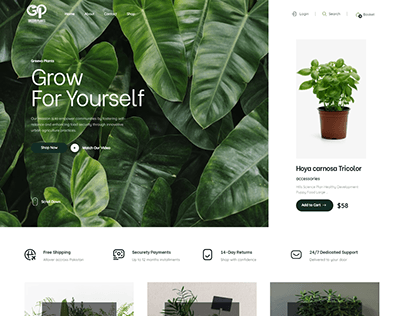 Greevo Plants - UI/UX Design 1