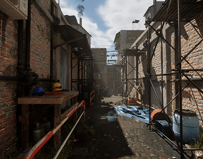 Industrial AlleyWay | Unreal Engine 5