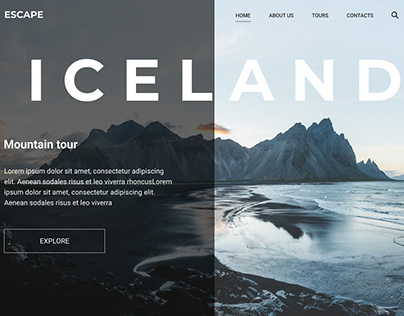 Iceland landing page