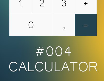 Calculator #dailyui 004