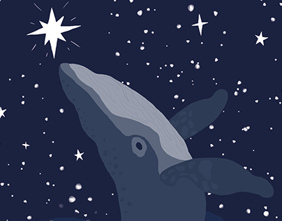 Ilustração baleia jubarte