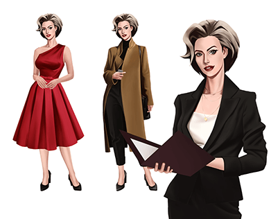 Character design. Business woman