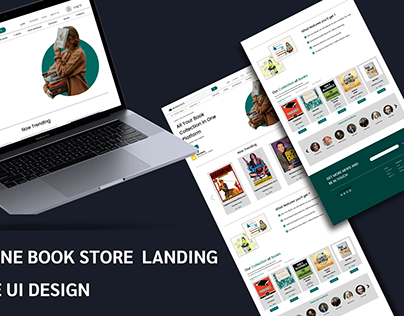 #DAILY_UI_CHALLANGE_003 |Book Landing Page UI design