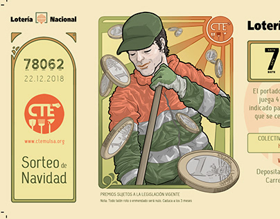 Número de lotería para CTE (ilustración y diseño)