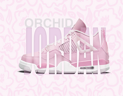 Sneaker Poster - Nike Air Jordan 4 Orchid