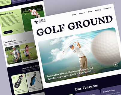 Golf Ground Website Landing Page Design