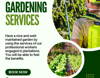 Modern Gardening Services Social Media Post Template