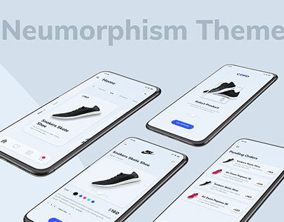 eCommerce - iPhone Mobile App -Neumorphism Theme