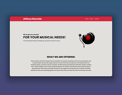 Atticus Records - Website Project