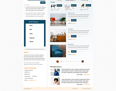 Homepage design for wood-retailing websites