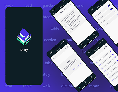 Dictionary App UI Design Prototype